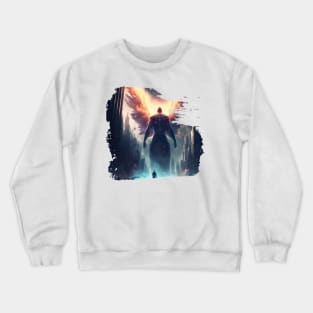 Monster with huge wings Crewneck Sweatshirt